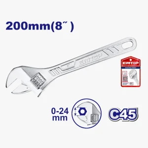 cle molette (8 ")200mm 0-24