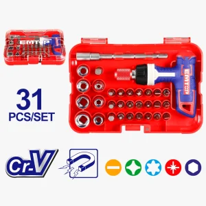 jeu de 31 tournevis cliquet f-t
