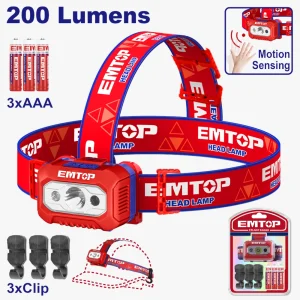 lampe casque + capteur mouvement