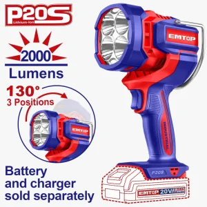 torche led 20v 2000 lumens