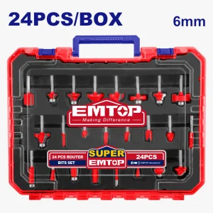coffret 24p fraise 6mm defonceuse