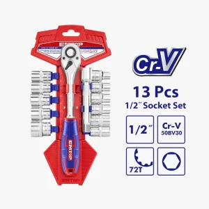 jeu 13 douilles 1/2" avec cliquet
