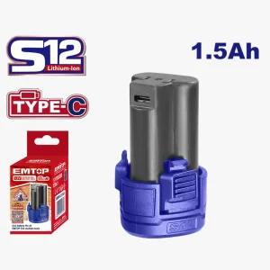 batterie 12v 1.5 ah type-c