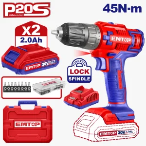 perceuse viss 20v 45nm 2bat+55ac