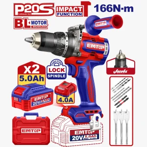 perceuse à perc 20v 2b5ah 166nm