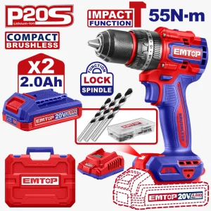perceuse à perc brush 20v 55nm