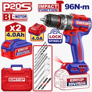 perceuse à perc brush 20v 96nm+ac