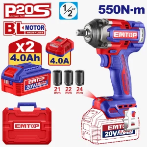 clé à choc 20v 2b4ah 550nm 1/2"
