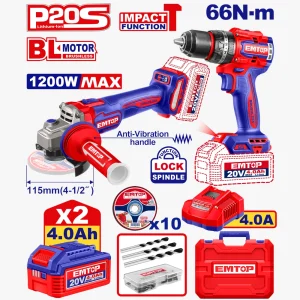 kit perceuse+meule 115 2b4ah +ac