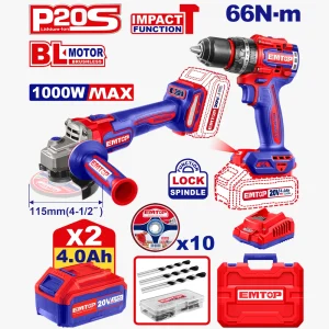 kit perceuse+meule 115 2b4ah +ac