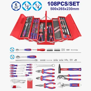 caisse á outils métalliques 108p