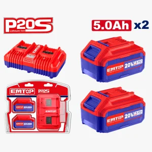 lot de 2 batteries 5ah+chargeur
