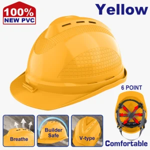 casque de sécurité jaune