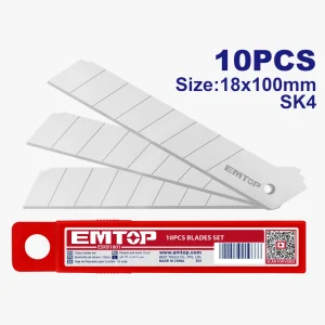 jeu de 10 lames de couteau de 18 mm