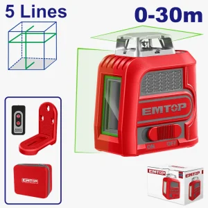 laser 5 lignes vert 30m