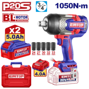 Clé À Choc 20V 34" 1050 Nm 2B 5Ah