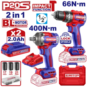 Kit Perceuse + Clé À Choc 400 2B2