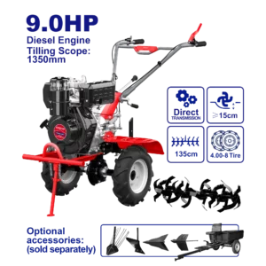 Motobineuse Diesel 9Cv
