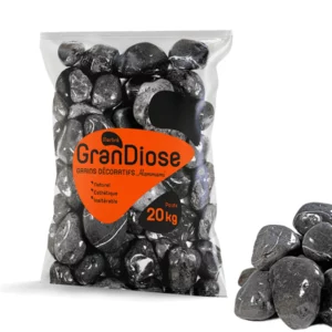 Grandiose Galet de marbre noir
