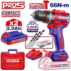 Perceuse À Perc Brush 20V 66Nm+Ac