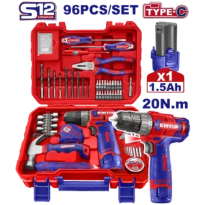 Valise D'Outils+Visseuce 12V 96P